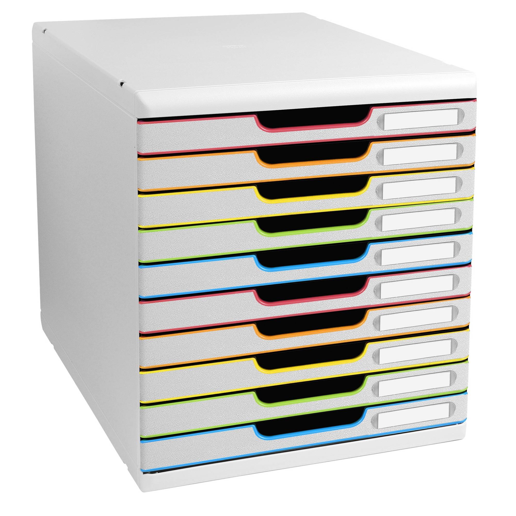 Schubladenbox Modulo A4+ 10Schübe ws/harlekin/ws