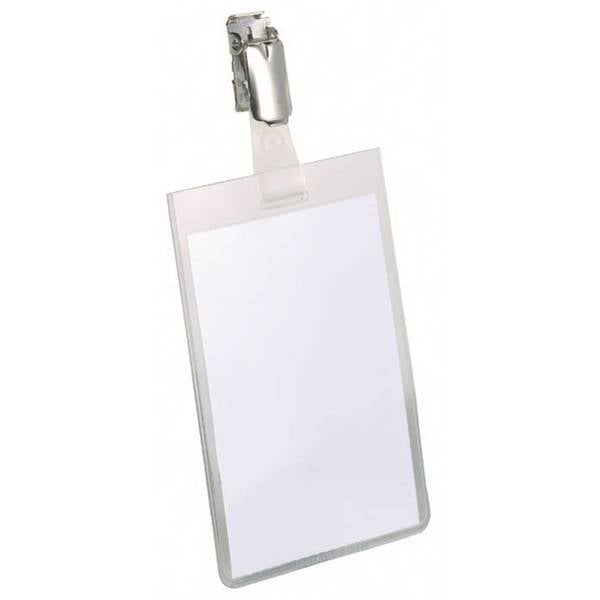 Namensschild 90x60mm transparent 25 St./Pack.