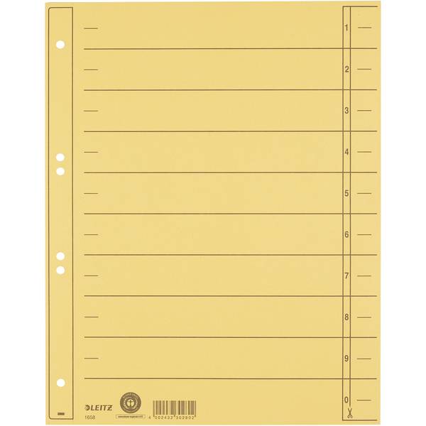 Trennblatt A4 230g Karton gelb 100 St./Pack.