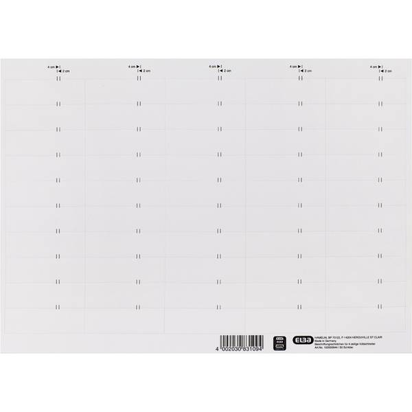 Beschriftungsschild 160g Karton weiß 10x50St.