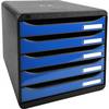 Schubladenbox BIG-BOX PLUS 5Sch. glo/eisblau
