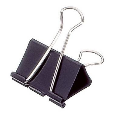 Foldbackklemmer 50x25mm schwarz 12 St./Pack.