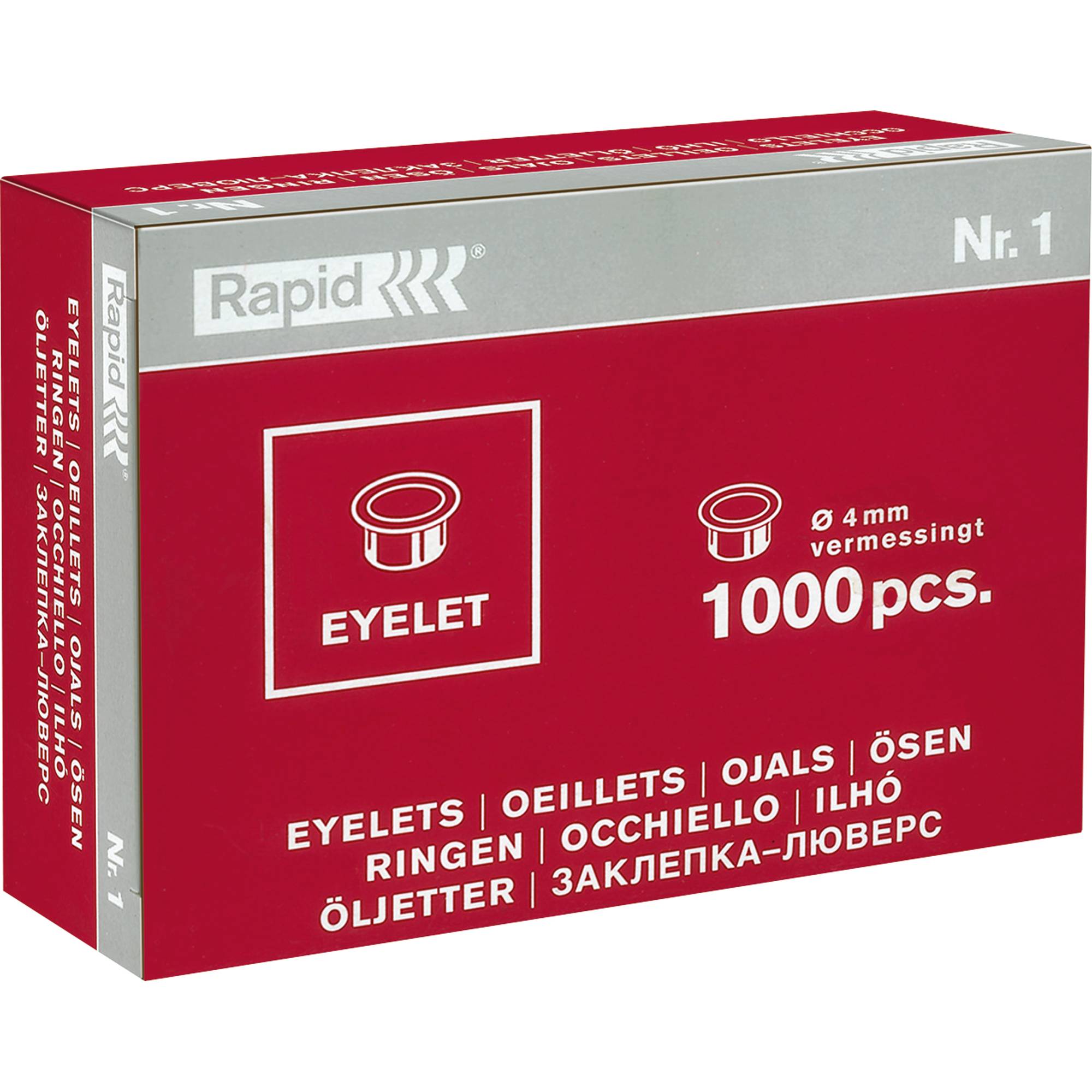 Öse Eyelet Nr.1 4mm Messing 1000 St./Pack.-0
