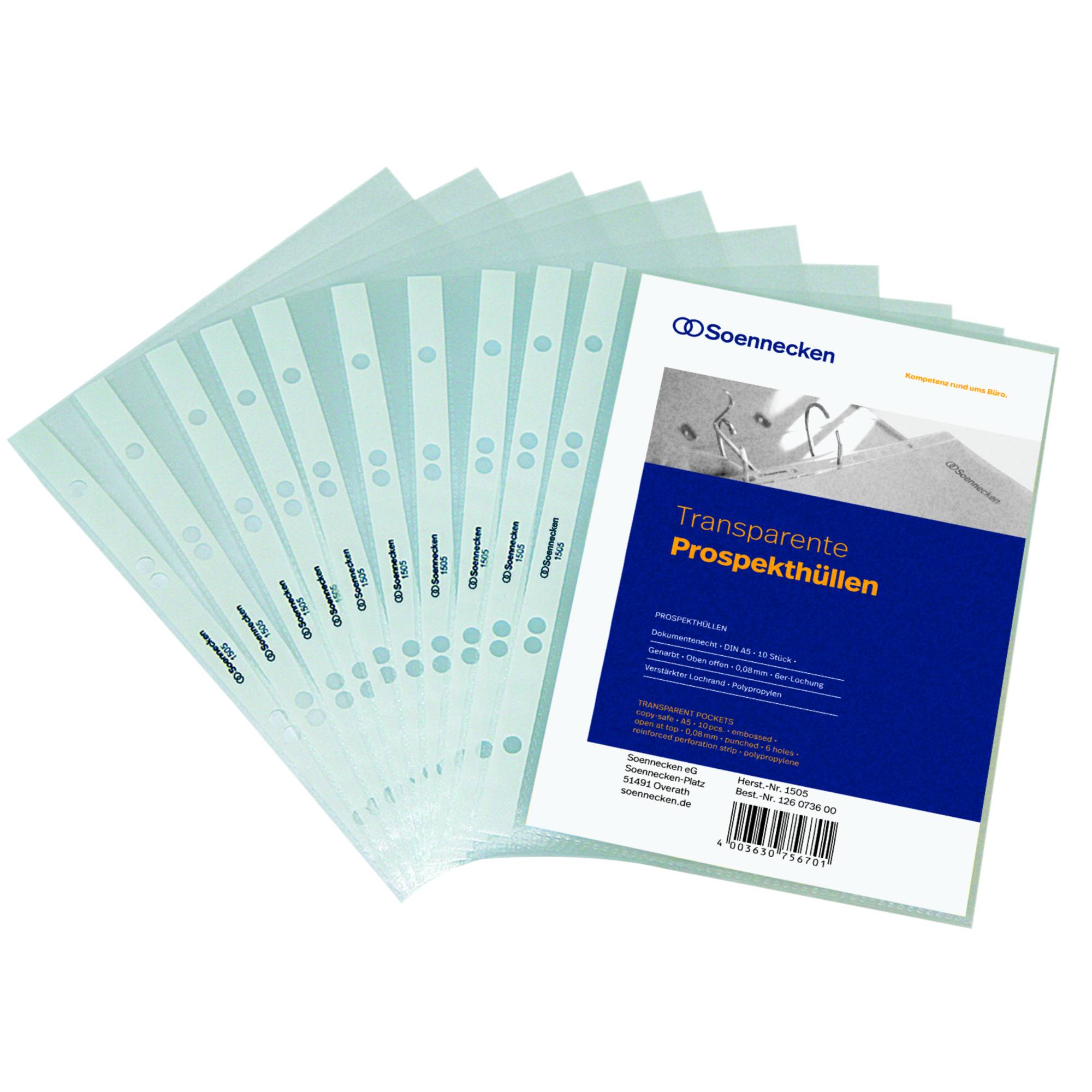 Prospekthülle DIN A5 PP transparent 100 St./Pack.-0