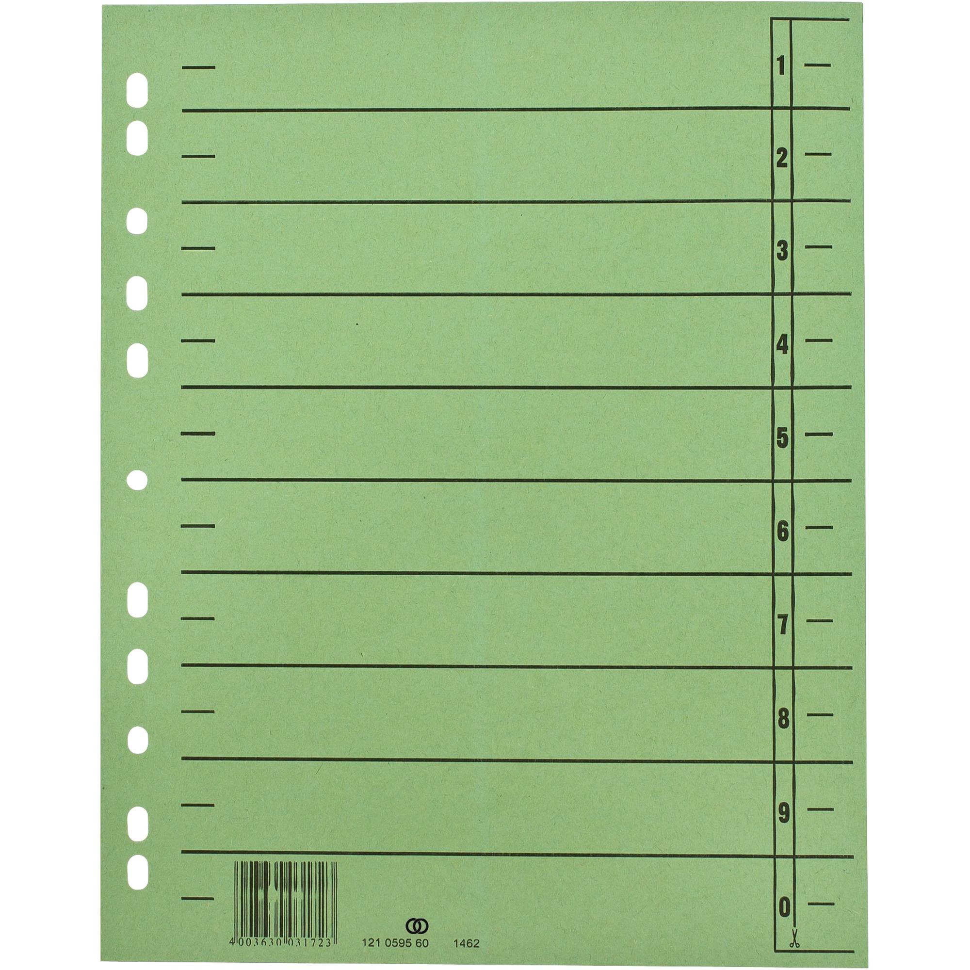 Trennblatt oeco A4 230g Karton gn 100St.-0