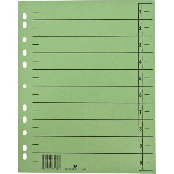 Trennblatt oeco A4 230g Karton gn 100St.