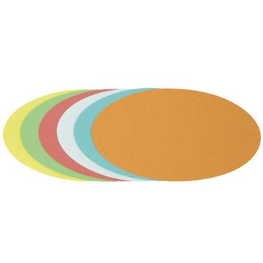 Moderationskarte Oval 11x19cm sort. 250 St./Pack.