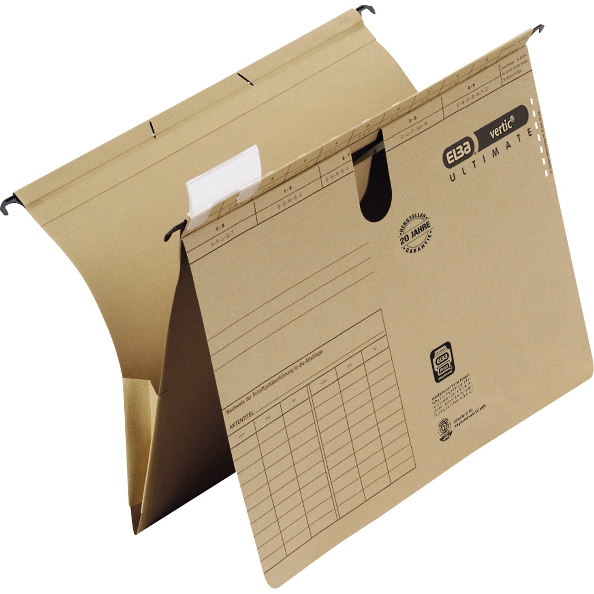 ELBA Hängehefter vertic ULTIMATE 100552067 DIN A4 kfm. Heftung braun-0