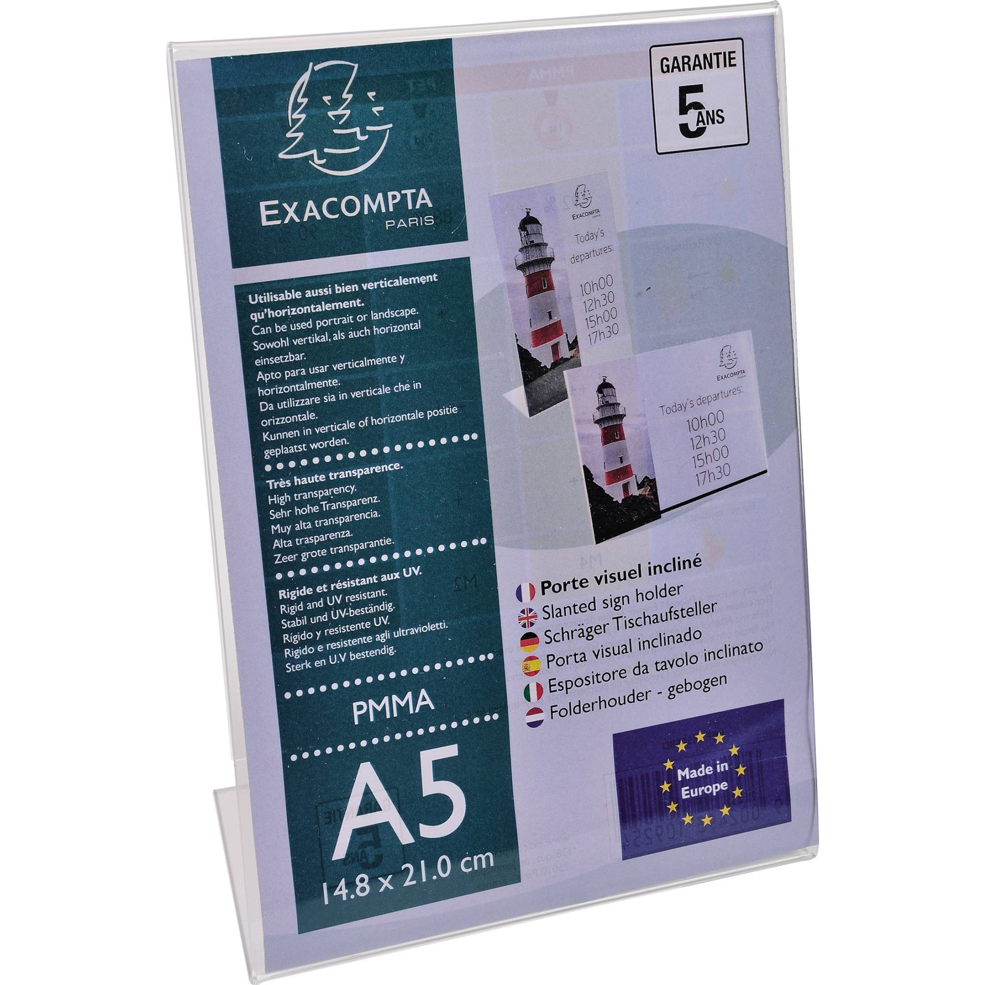 Exacompta Prospekthalter 85058D PMMA A5-0