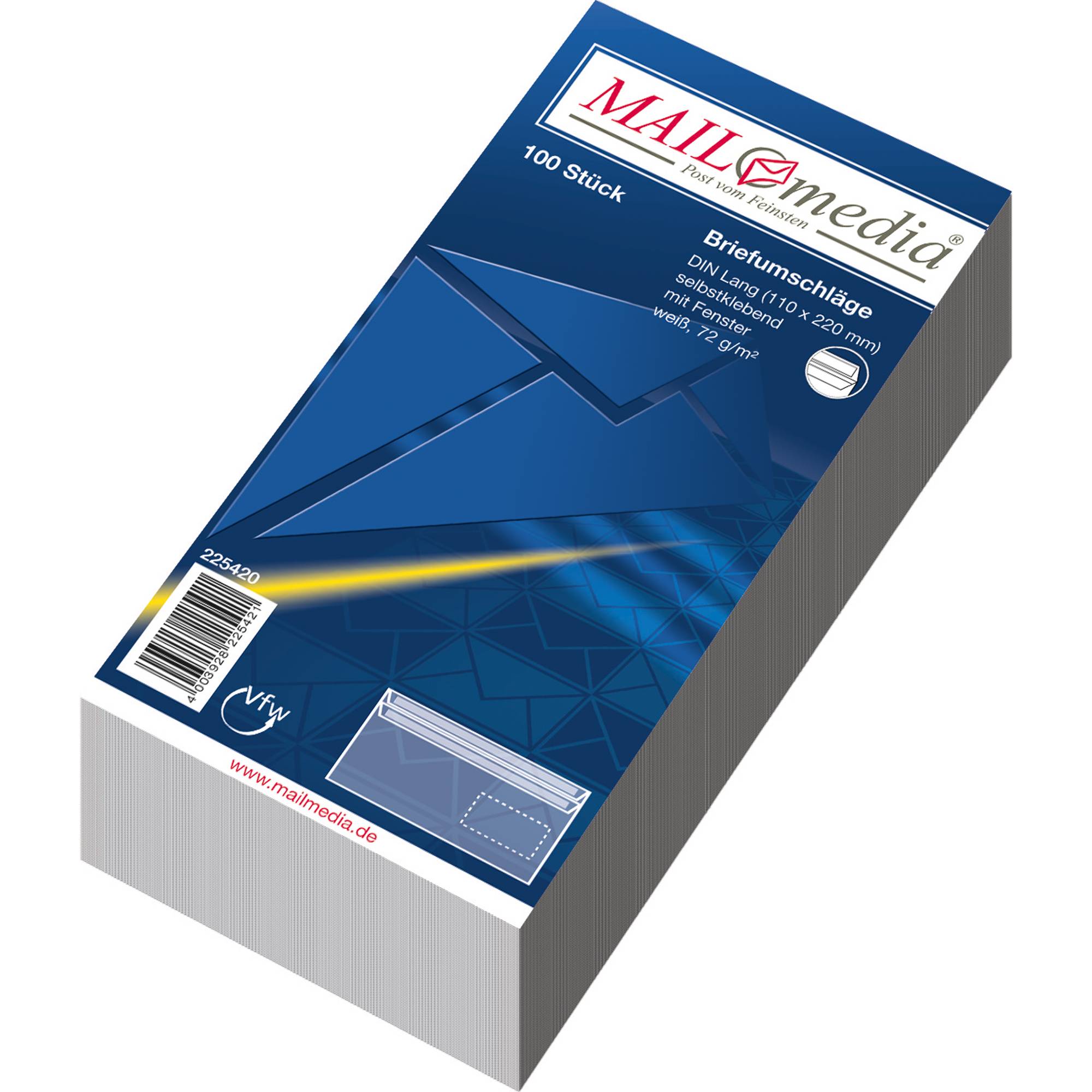 Briefumschlag DL sk mF ws 100 St./Pack-0