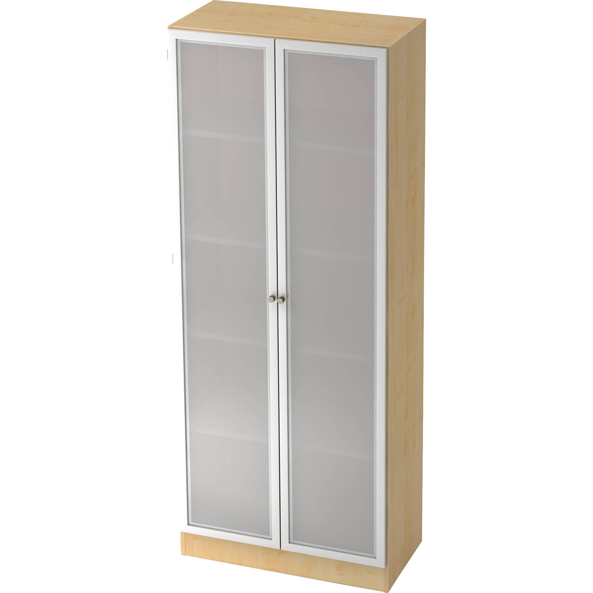 Glastürenschrank Solid 80x42x200,4cm ahorn