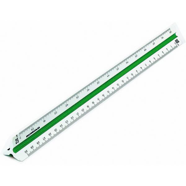 Dreikantmaßstab Architekt 4 30cm Kunststoff weiß