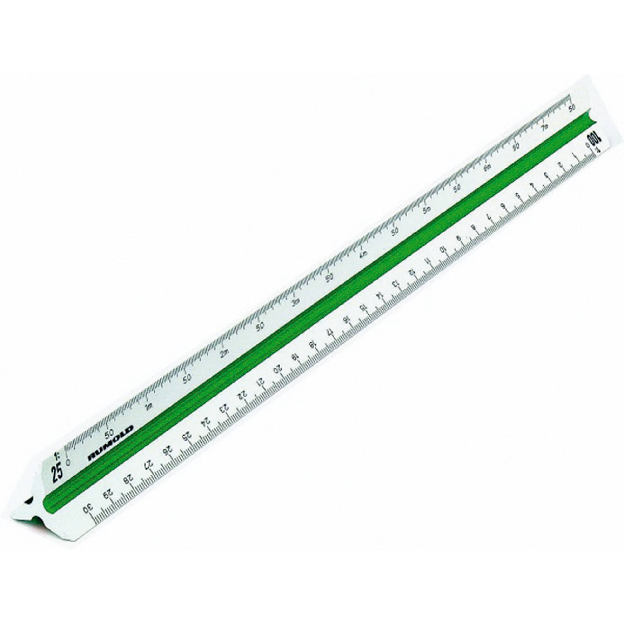 Dreikantmaßstab Architekt 4 30cm Kunststoff weiß-0