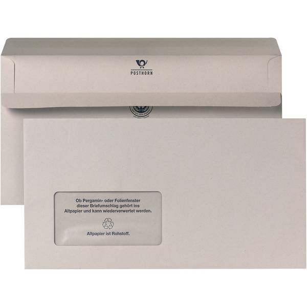 Briefumschlag 125x235mm mF sk RC gr 1000 St./Pa