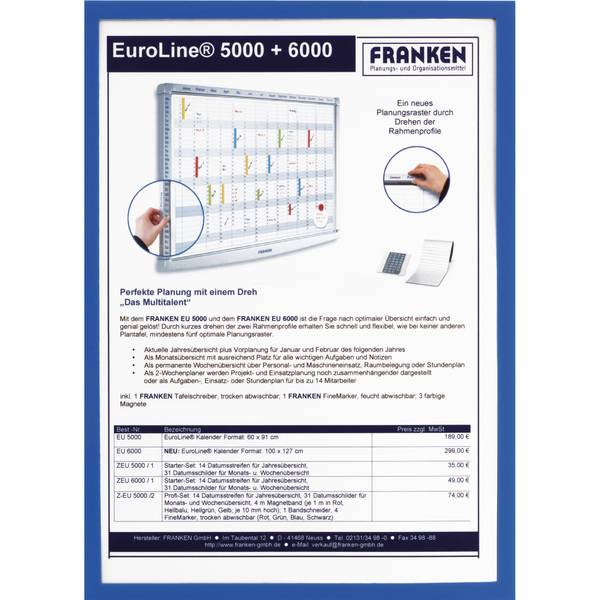 Dokumentenhalter A4 0,32mm sk blau 5St.