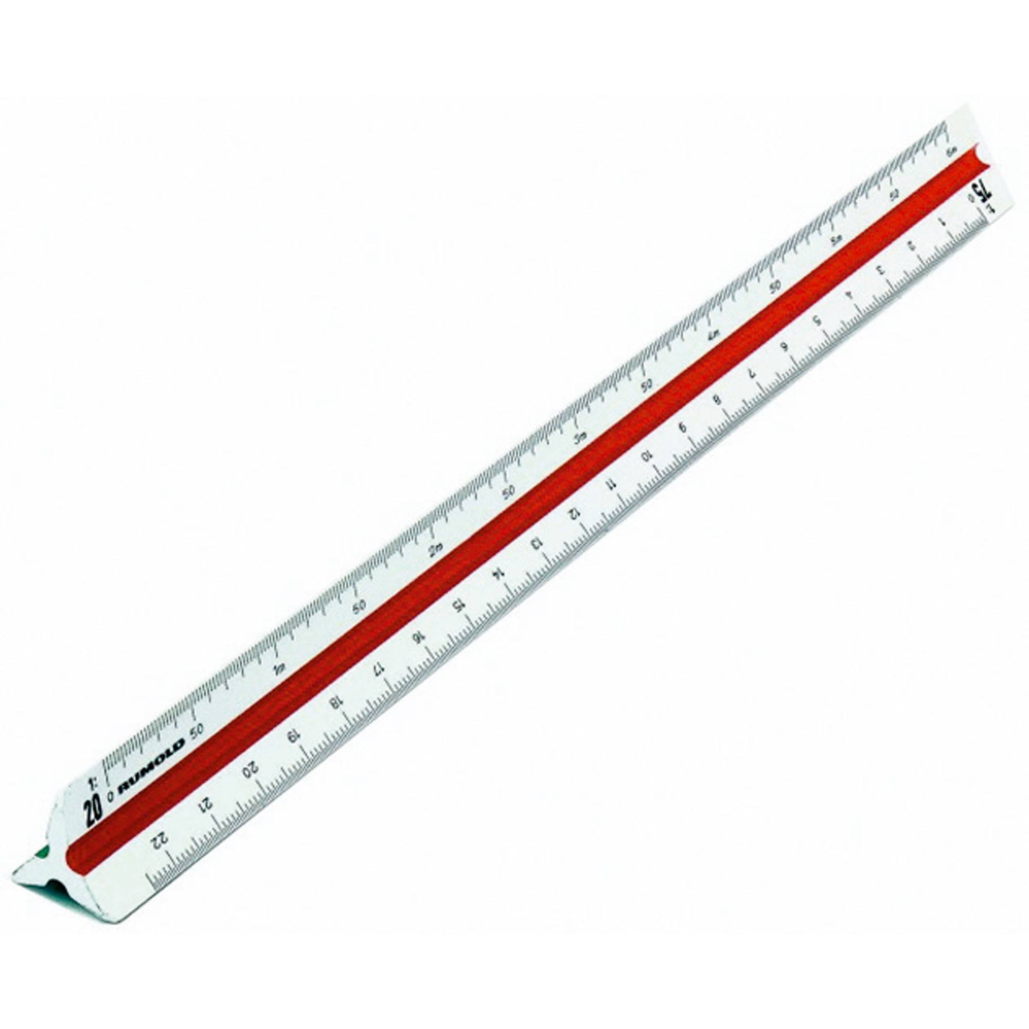 Dreikantmaßstab Architekt 1 30cm Kunststoff weiß-0