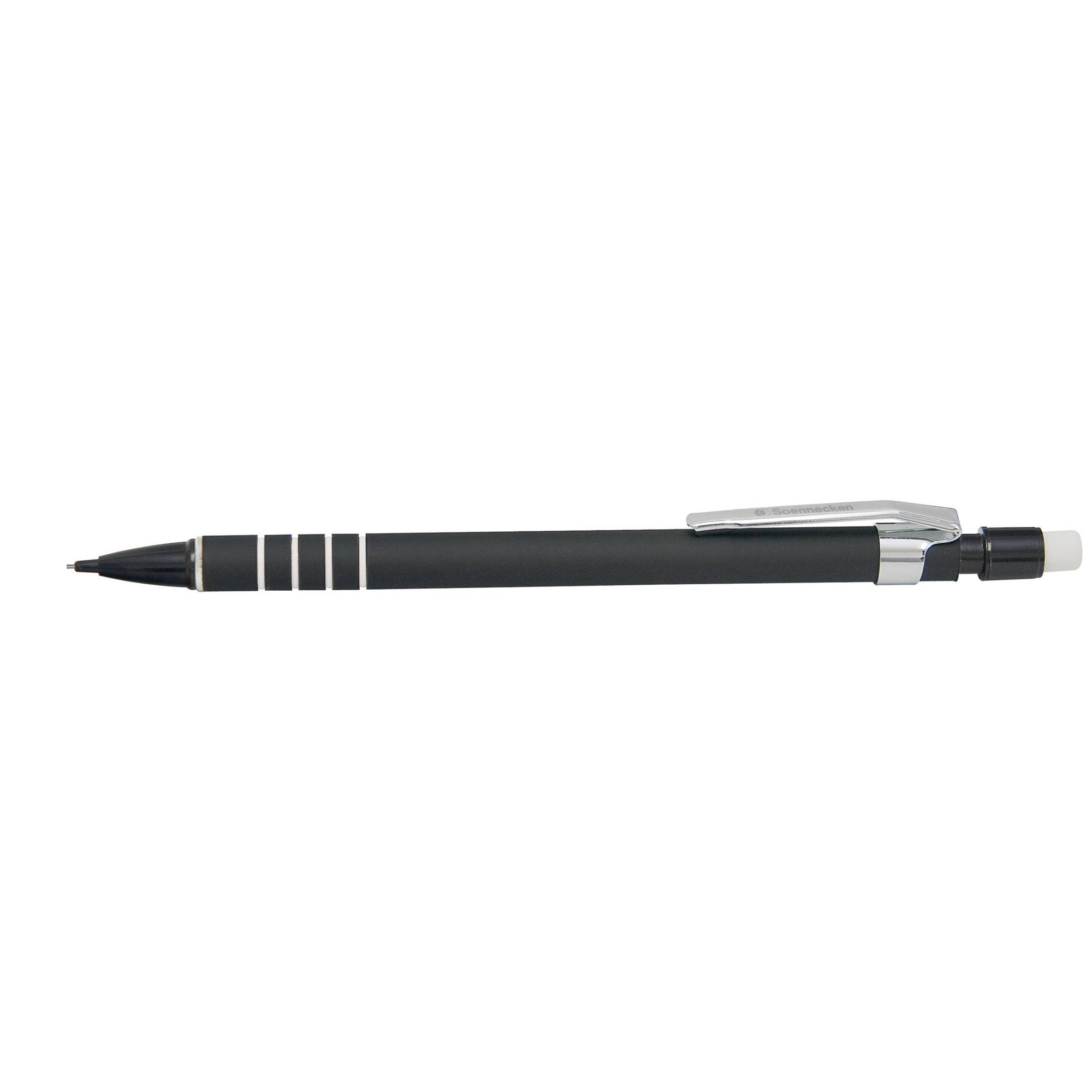 Druckbleistift 0,7mm HB mit Radierer schwarz-0