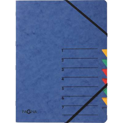 Ordnungsmappe EASY DIN A4 7Fächer Pressspann blau-0