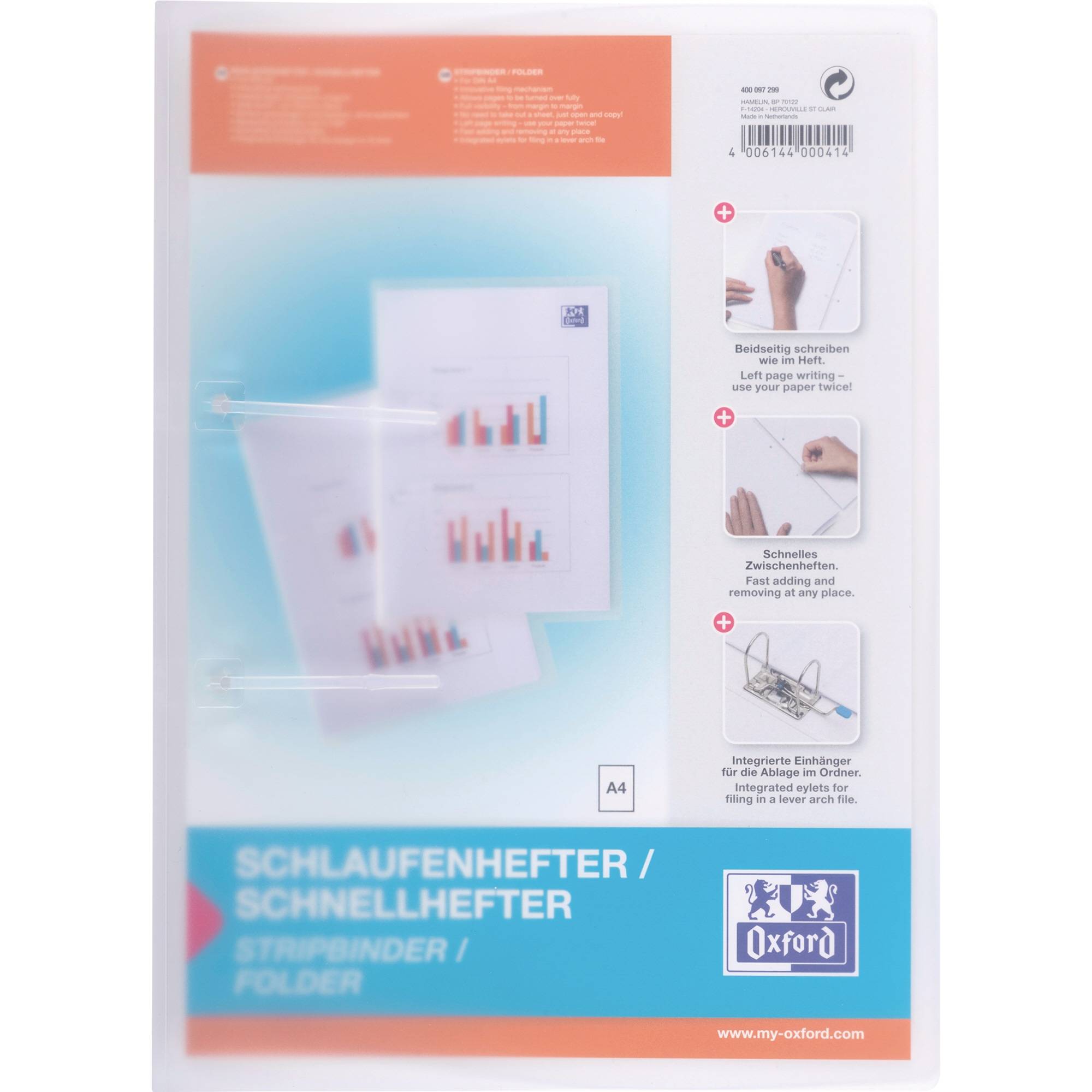 Schlauchhefter A4 tr - Artikel: 125230103-0
