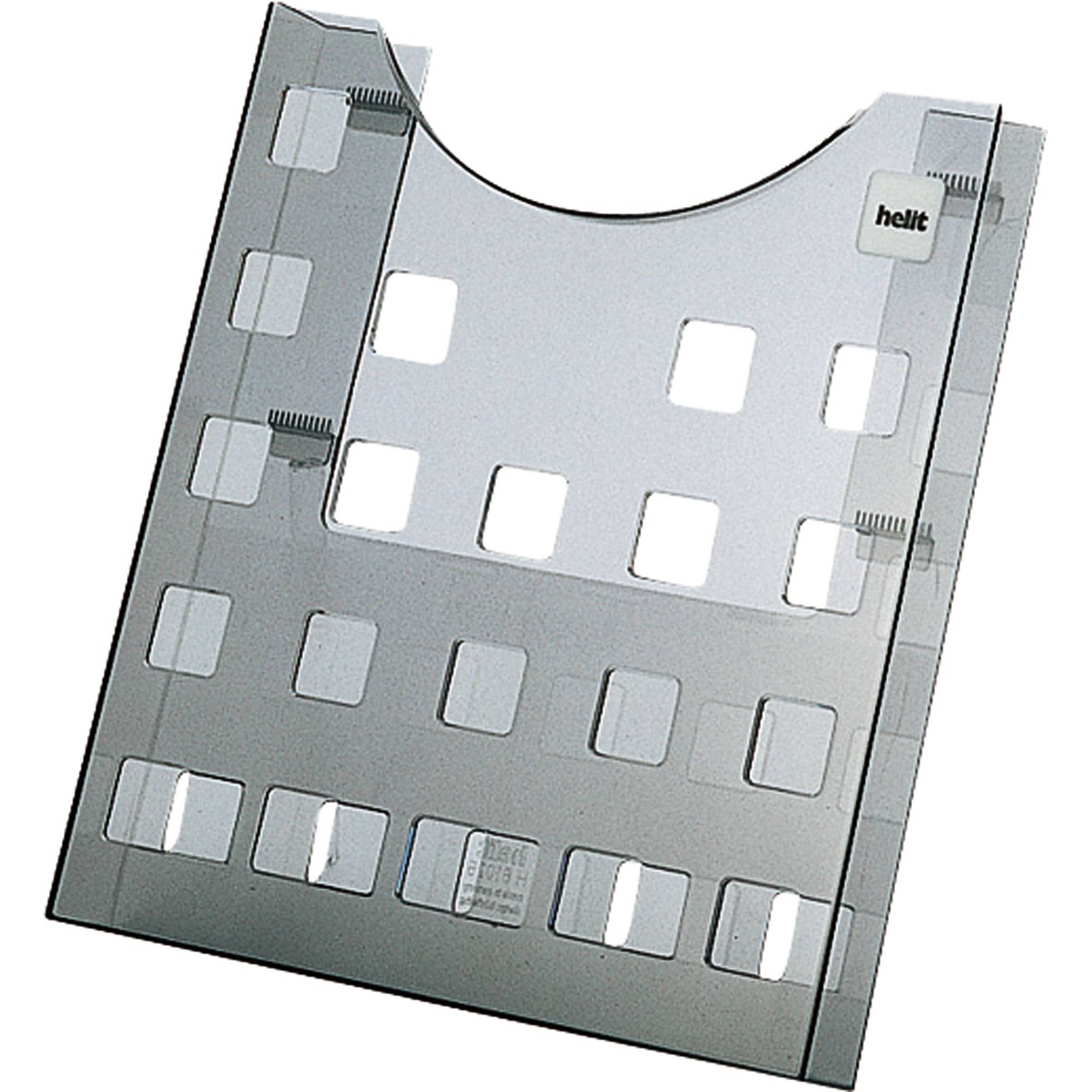 Prospekthalter DIN A4 grau transparent-0