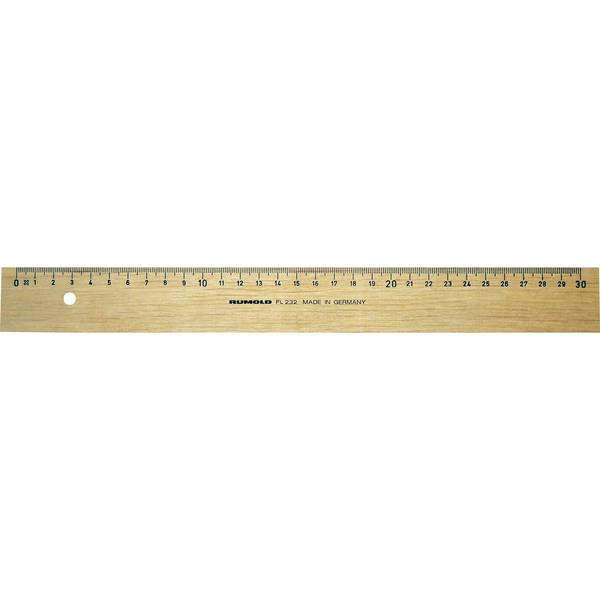 Holzlineal aus Weißbuche 30cm natur