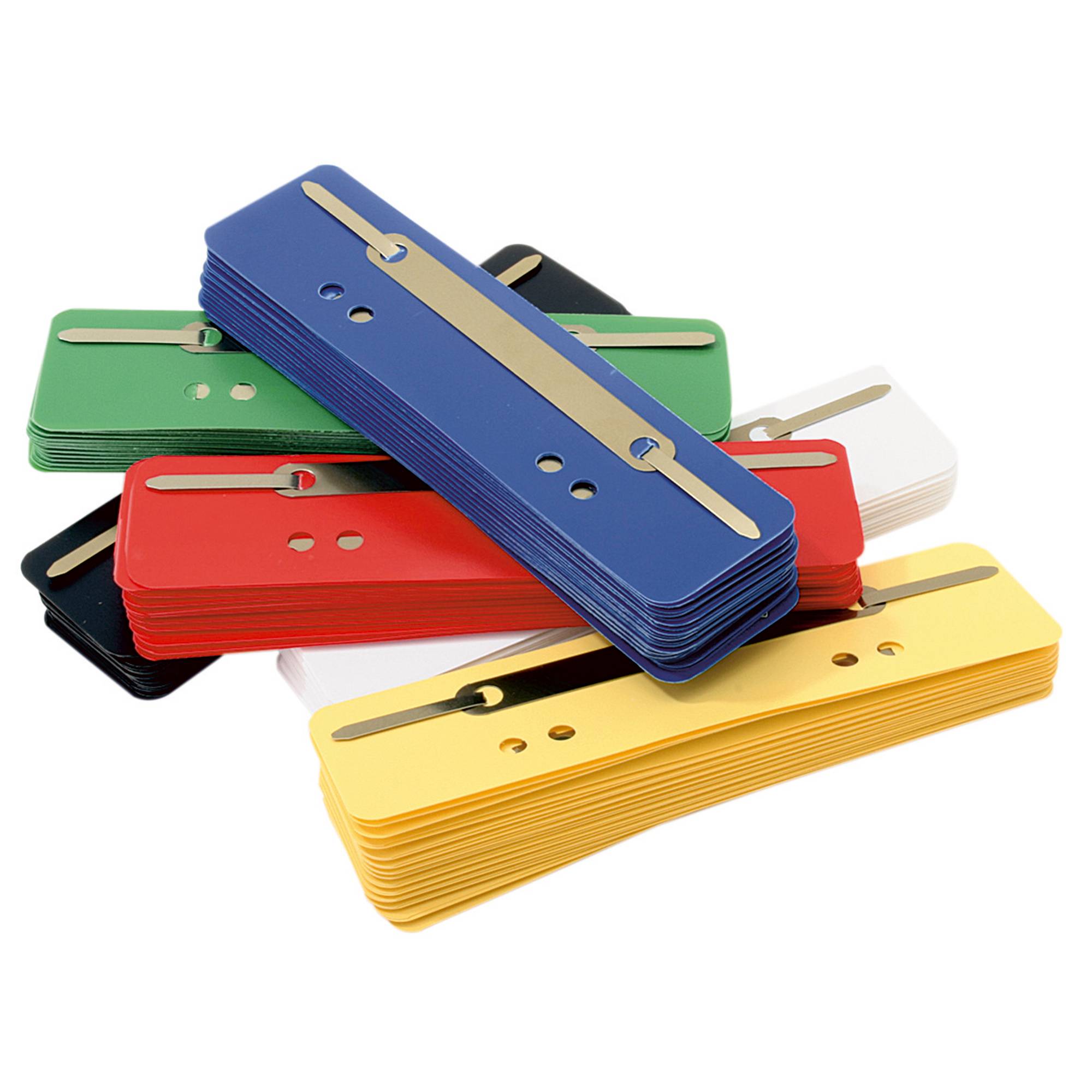 Heftstreifen PP Metalldeckl. sortiert 250 St./Pack.-2