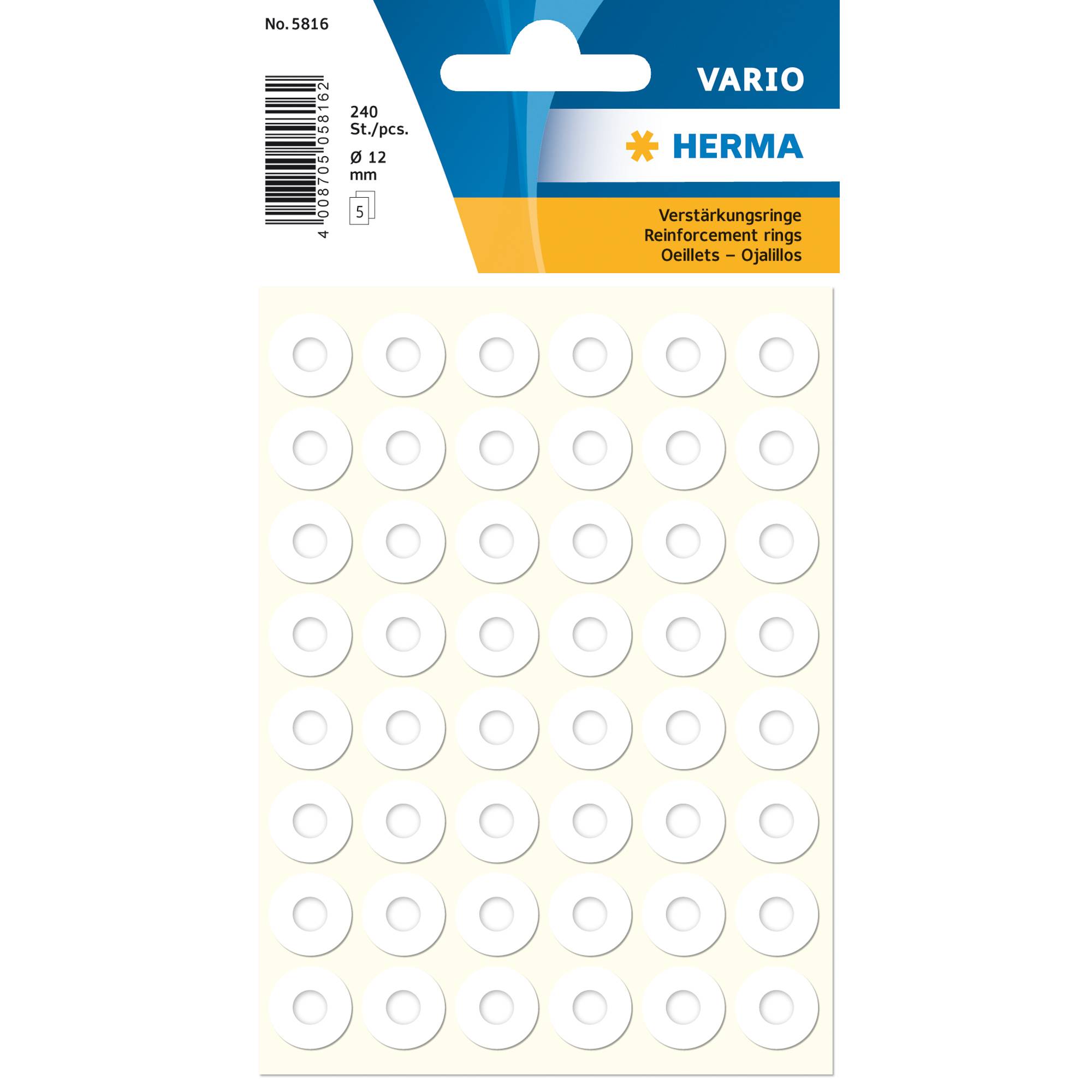 Verstärkungsringe 12mm sk weiß 240 St./Pack.-0