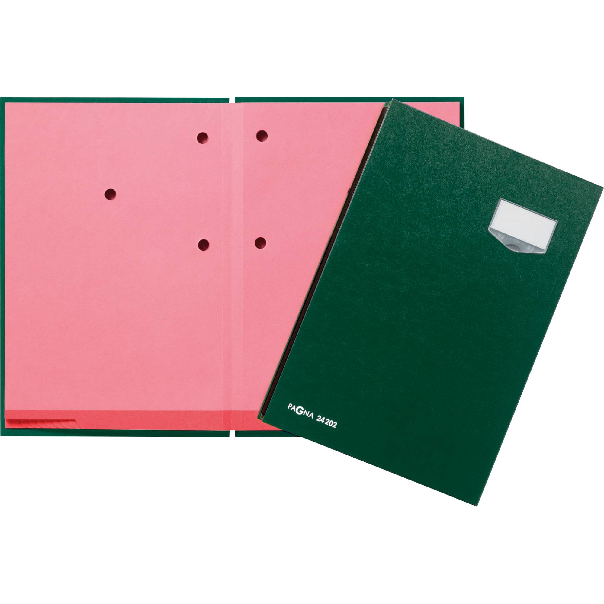 Unterschriftenmappe de Luxe 20Fächer Pappe grün-0