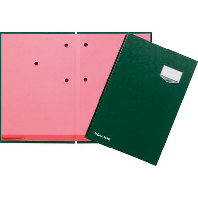 Unterschriftenmappe de Luxe 20Fächer Pappe grün-0