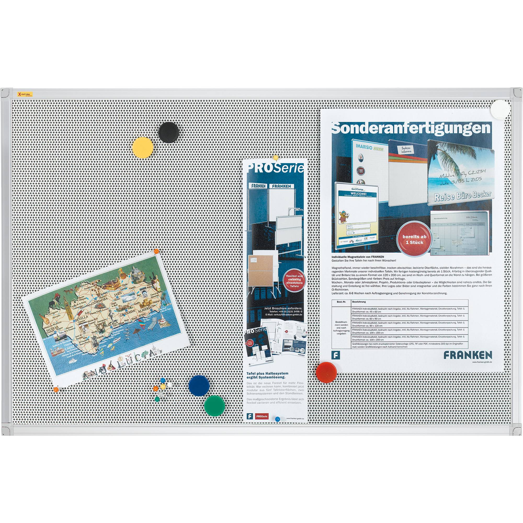 Pinntafel Pin n Mag 120x90cm silber/grau-0