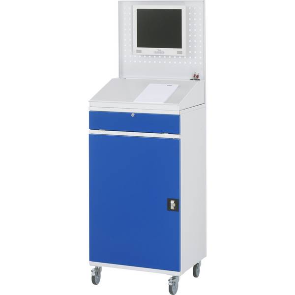 Computerschrank 650x520x1895 mobil lgr/ebl