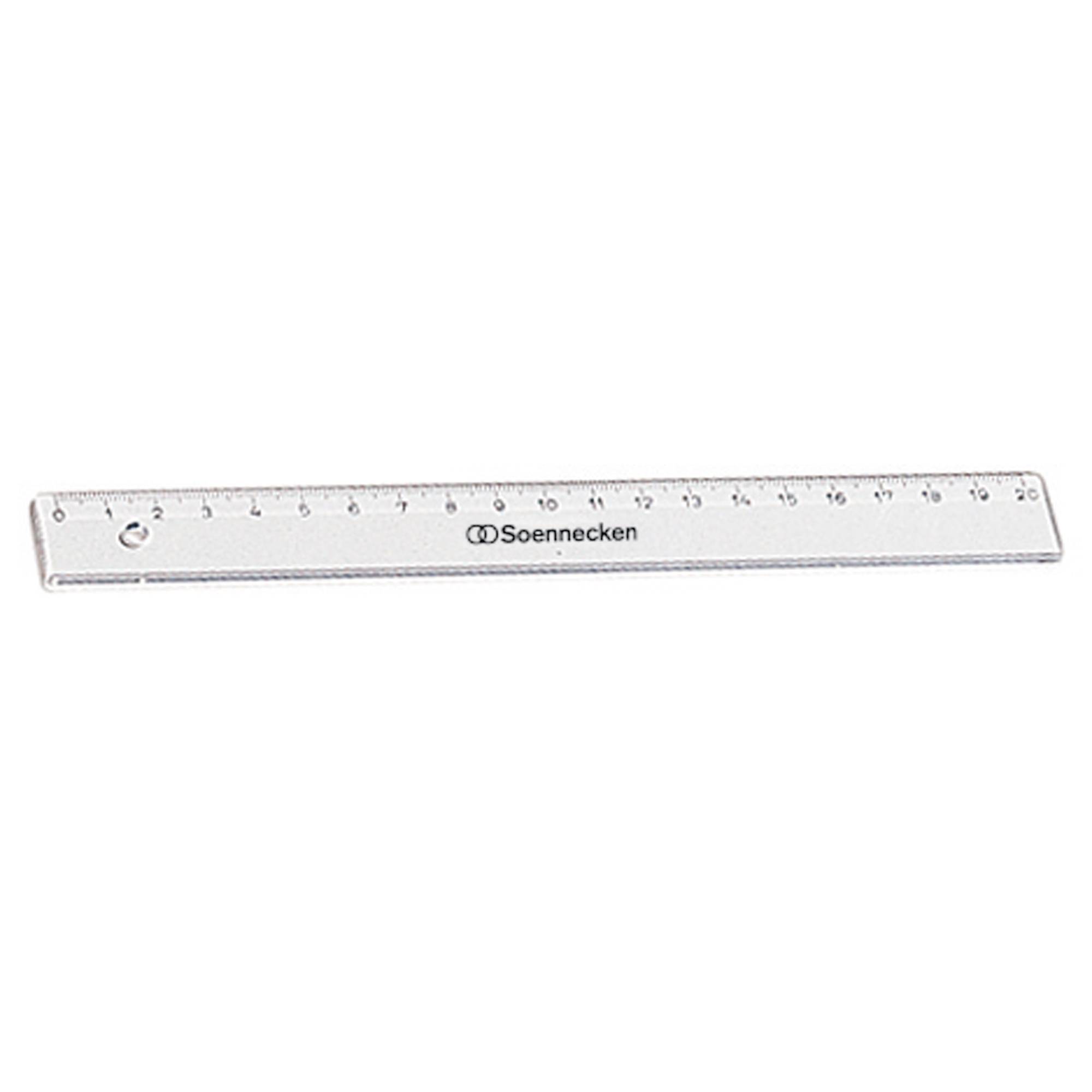 Lineal 20cm Kunststoff transparent-0
