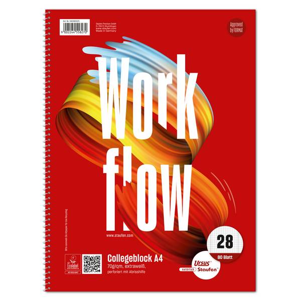 Collegeblock Style Lin28 A4 80Bl 70g 5mm kar