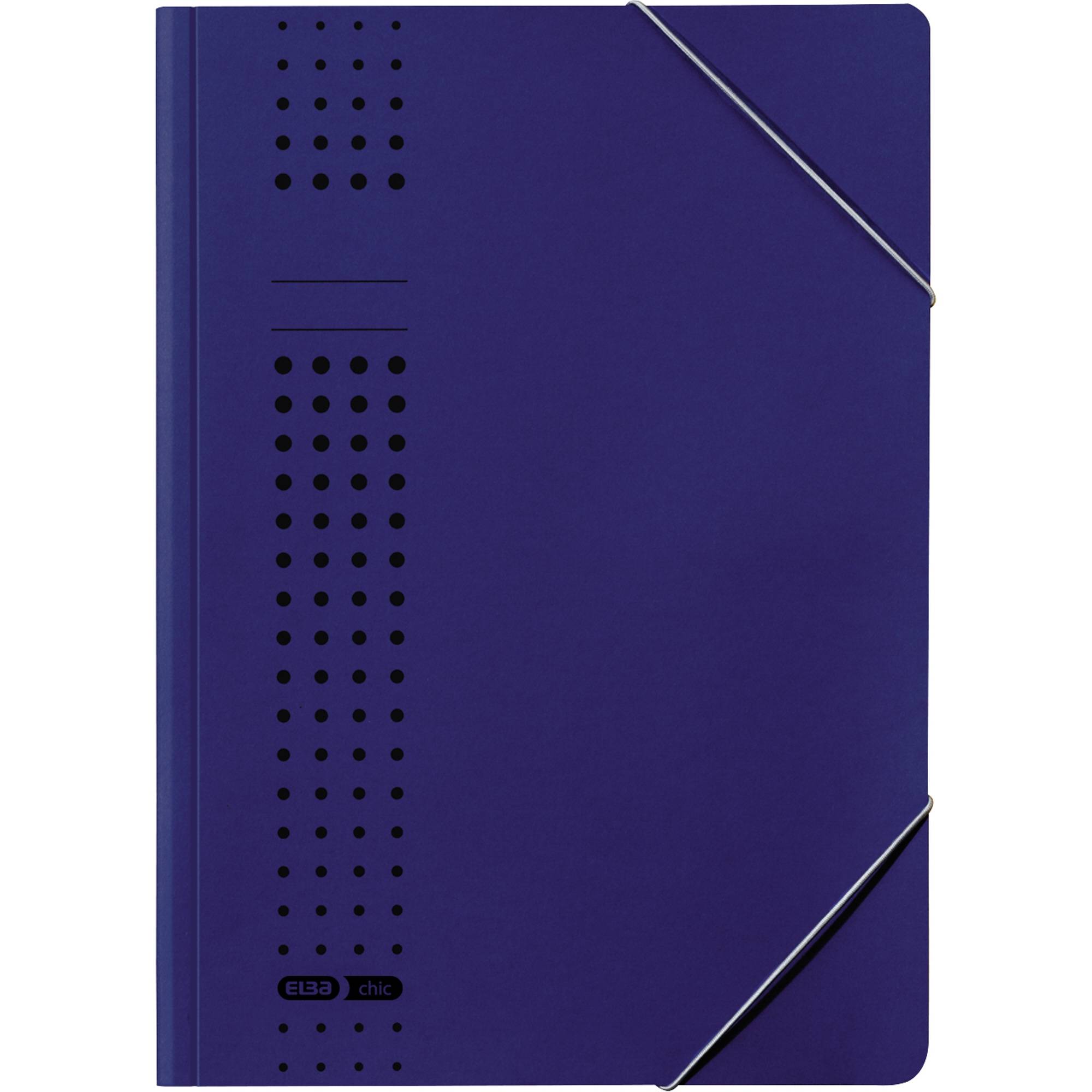 Eckspanner chic DIN A4 150Bl. Karton dunkelblau-0