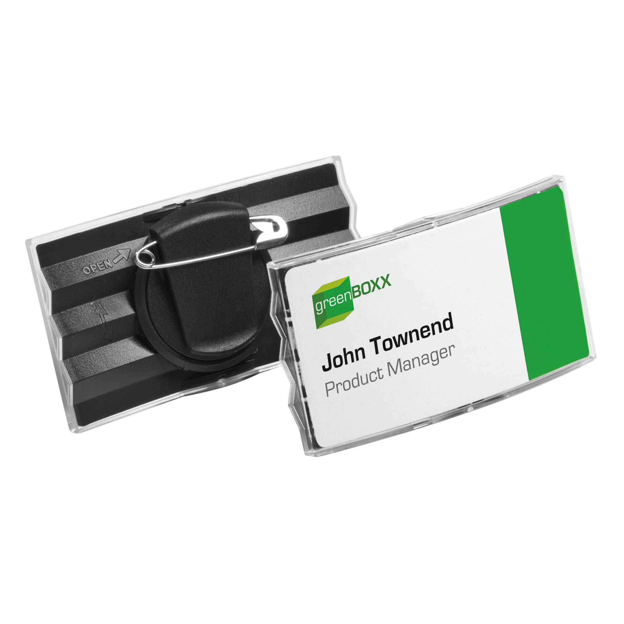 Namenschild konvex 75x40mm Acryl tr 25 St./Pack-2
