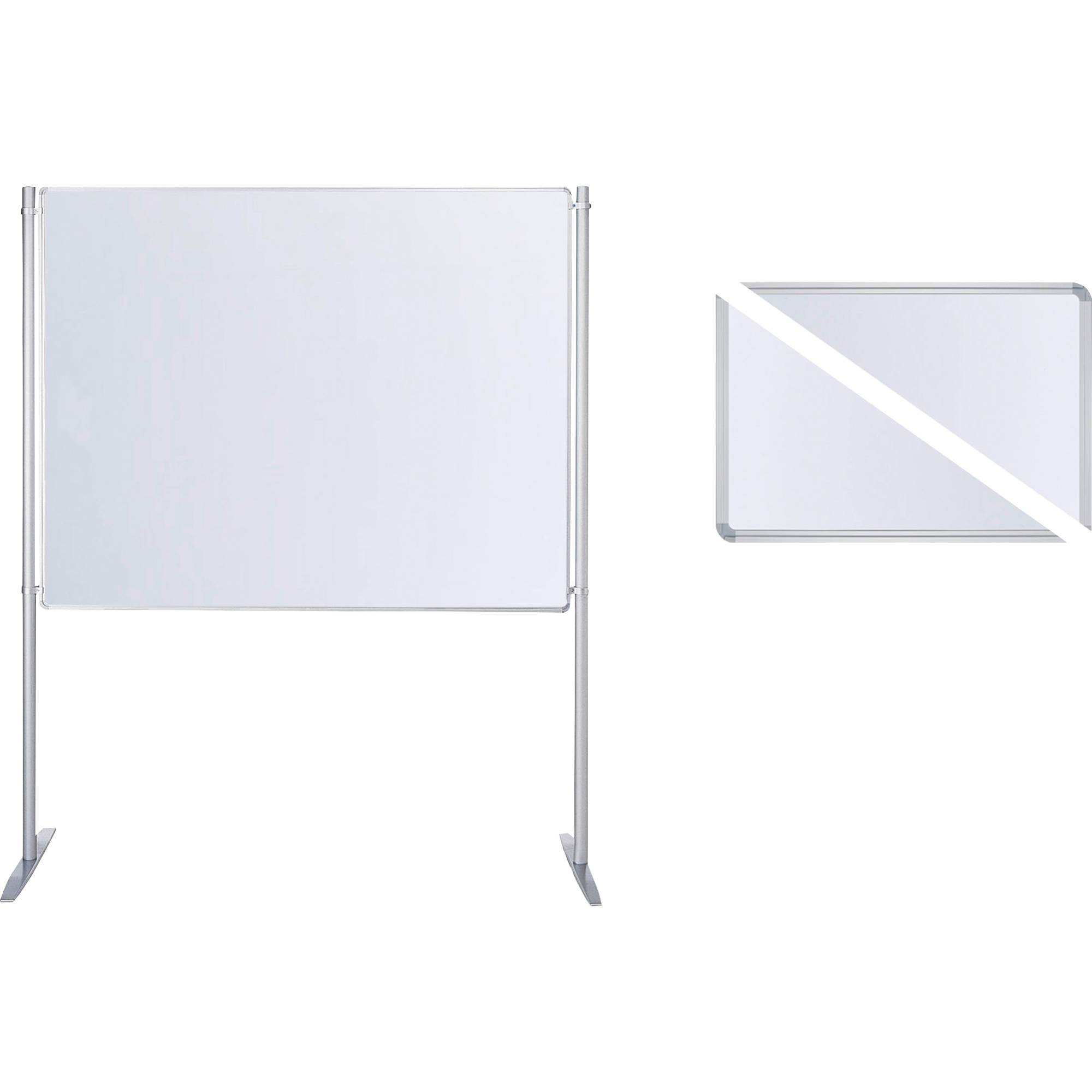 Stellwand 200x120cm beids. Whiteboard Stabfuß weiß-0