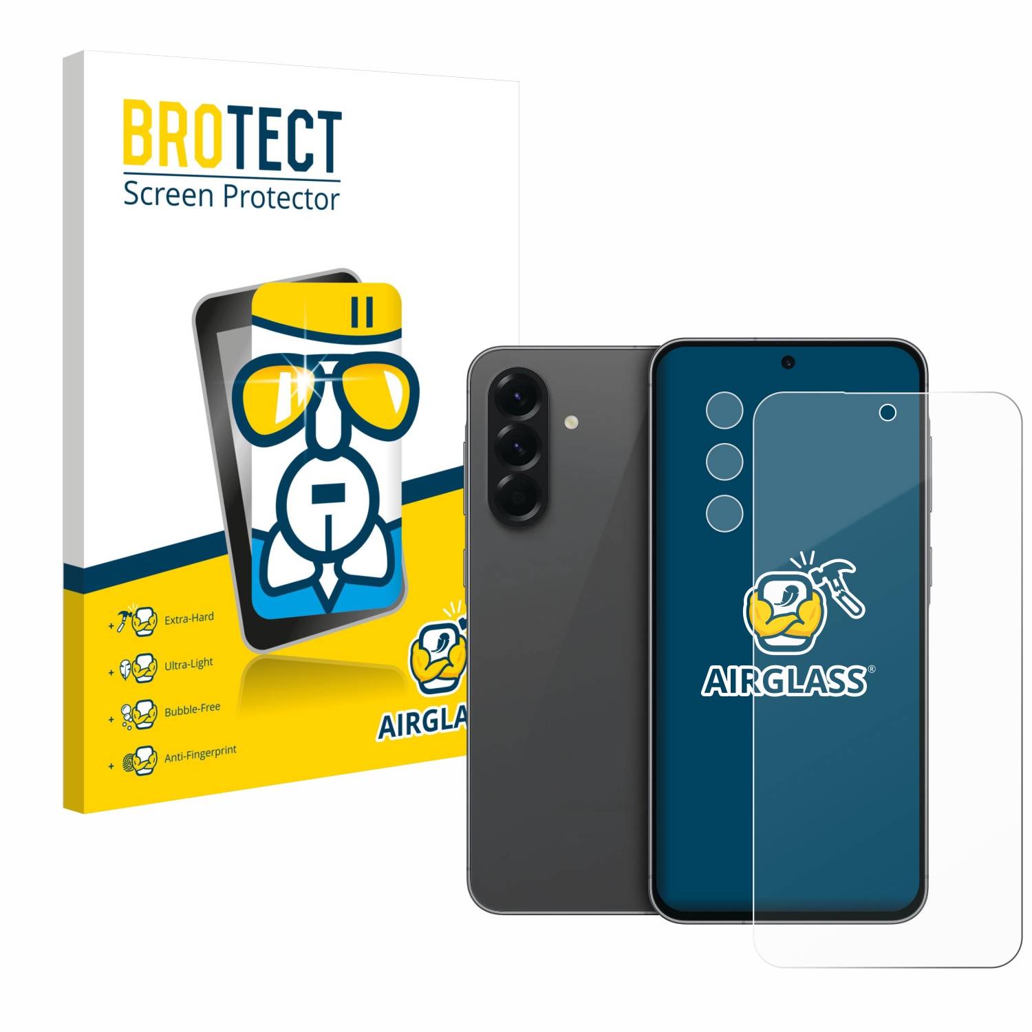 BROTECT Schutzglas für Samsung Galaxy A56 5G (Display+Kamera) Schutzfolie Panzer Folie Glas Display Schutz klar-0