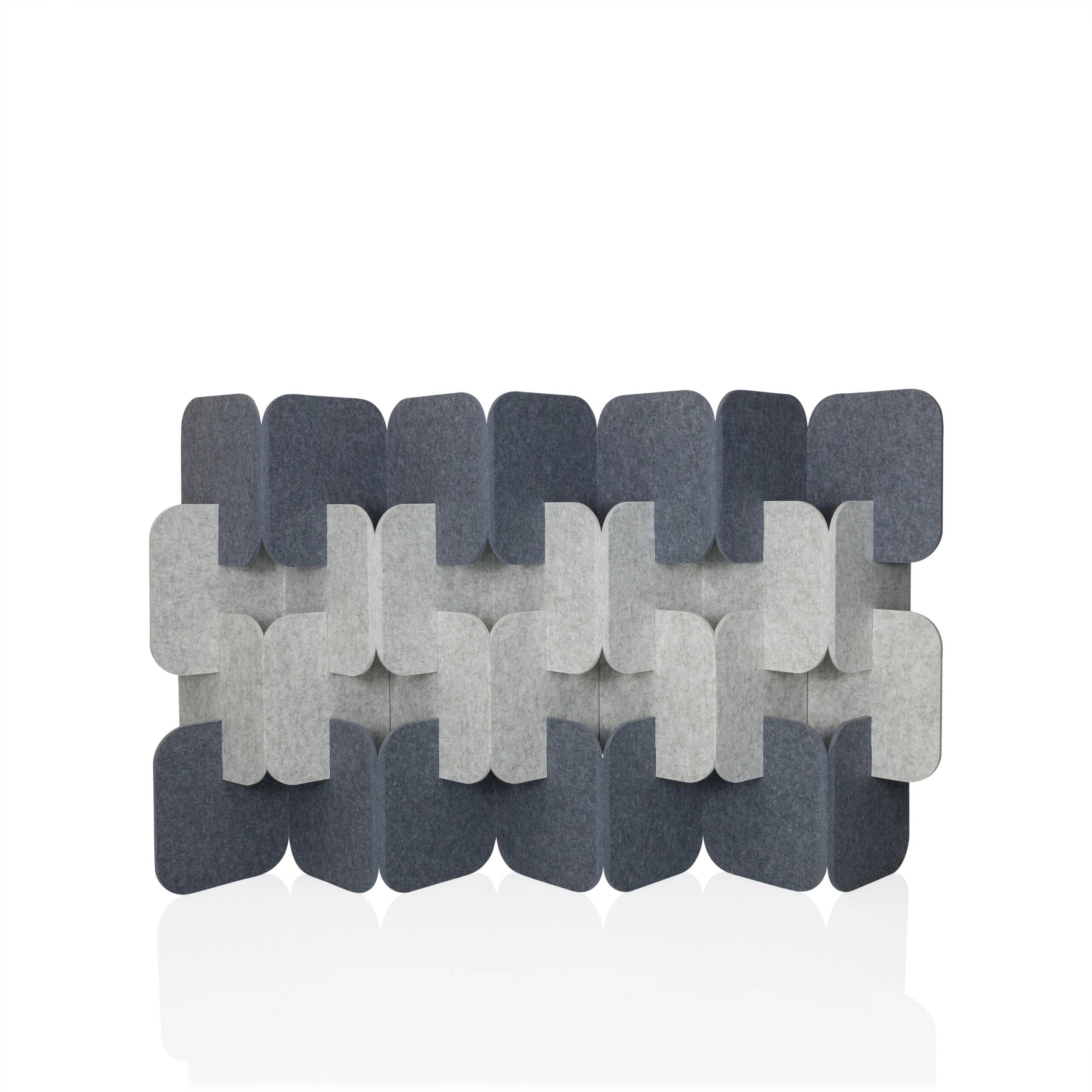Akustik Stellwand FLEXMIUT PLUG PET 4er Set 109x170x25cm grau/hellgrau hjh OFFICE-2