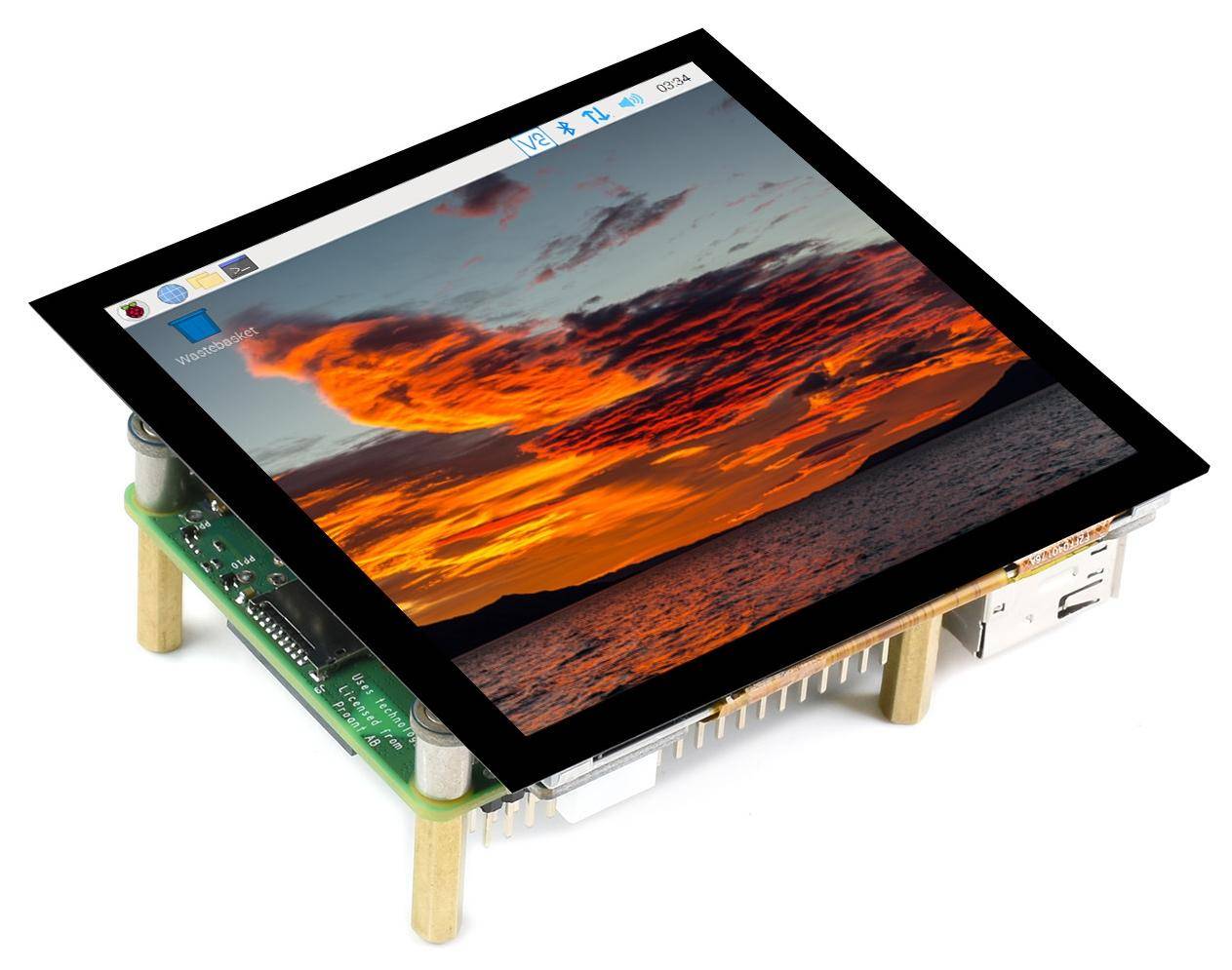 Waveshare, 4" kapazitiver 5-Punkt-Touchscreen, IPS, LCD (C), 720x720, I2C, 170 Grad, HDMI, USB-C-1