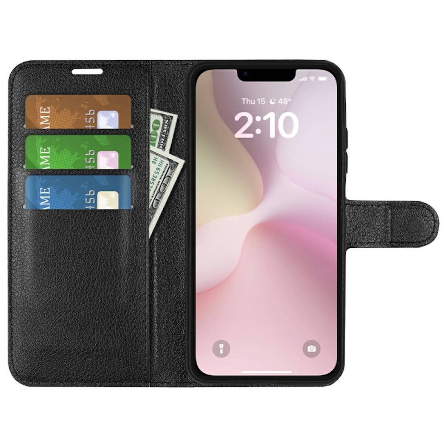 Handy Hülle + Schutzglas für Apple iPhone 17e / 16e Klapphülle 9H Kunstleder-1