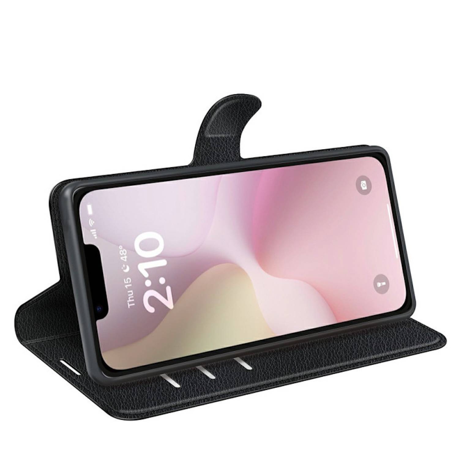 Handy Hülle + Schutzglas für Apple iPhone 17e / 16e Klapphülle 9H Kunstleder-3