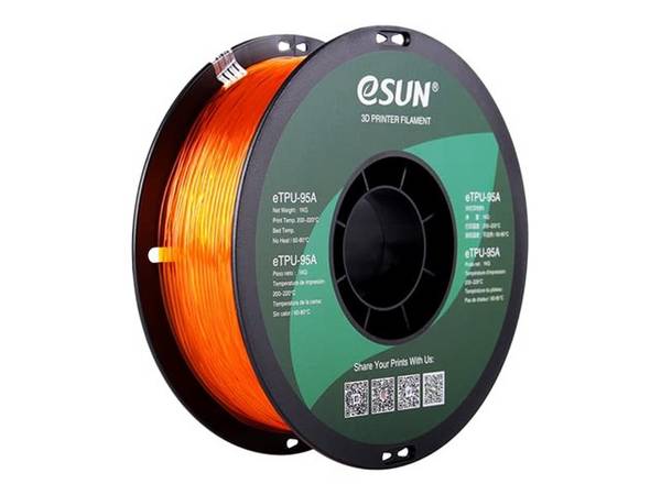 Esun Durchsichtig orange - 1 kg - TPU-95A Filament (3D)
