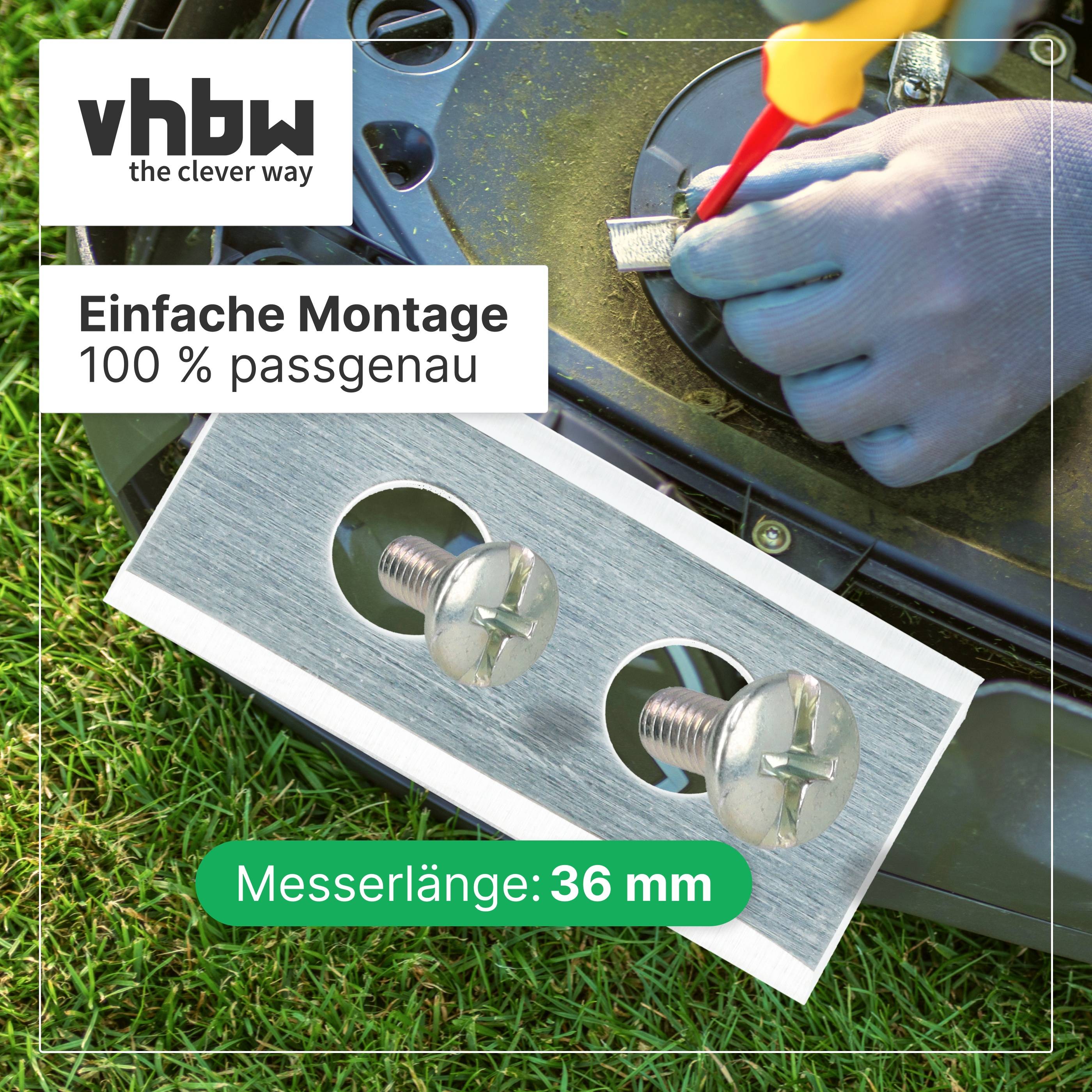 vhbw 18x Ersatz-Messer kompatibel mit Einhell Freelexo + Kit | +, Kit, + LCD Kit 900, Kit 500 Rasenmäher - Ersatzklinge-2