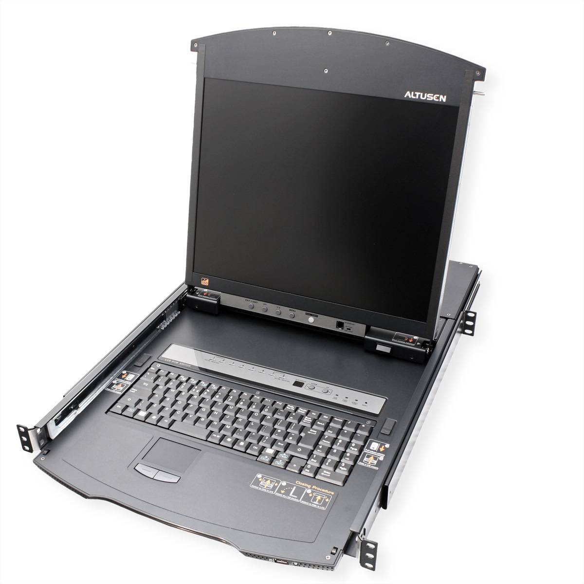 ATEN KL1508AiN KVM Over IP Switch, 8 Port, 48cm LCD, VGA, PS/2-USB, DE-Layout-1