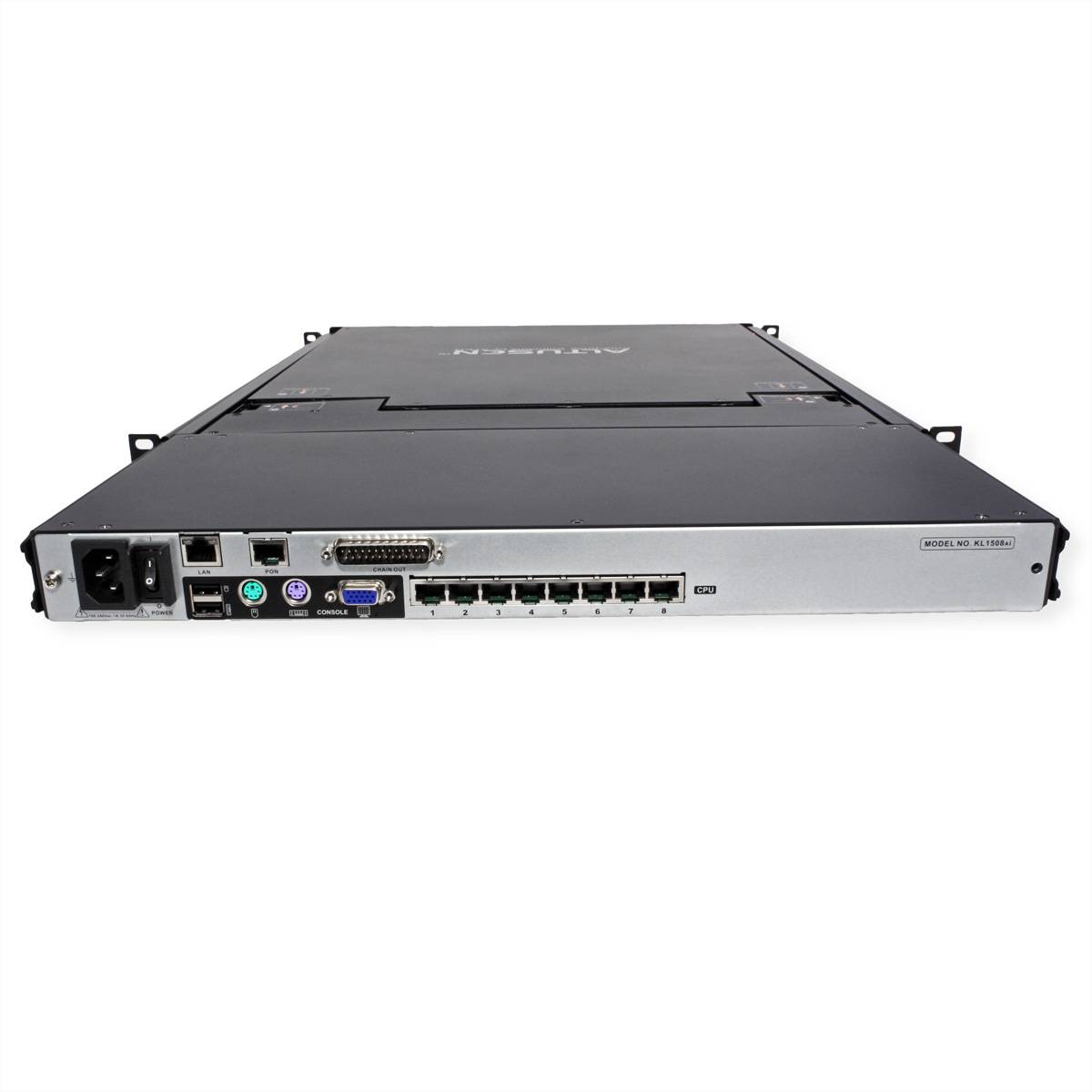 ATEN KL1508AiN KVM Over IP Switch, 8 Port, 48cm LCD, VGA, PS/2-USB, DE-Layout-2