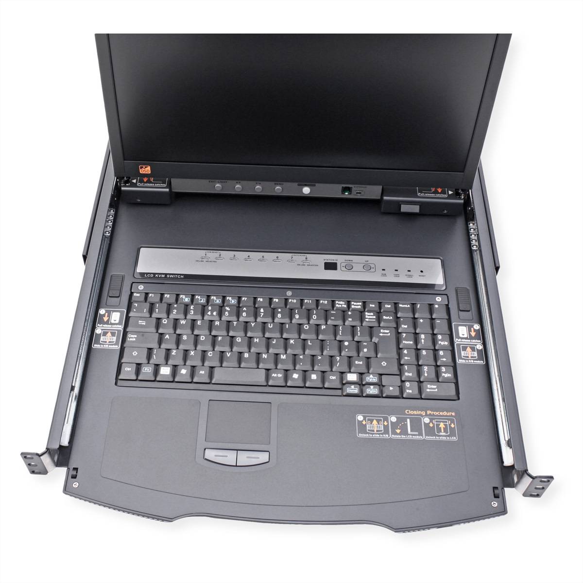ATEN KL1508AiN KVM Over IP Switch, 8 Port, 48cm LCD, VGA, PS/2-USB, DE-Layout-3