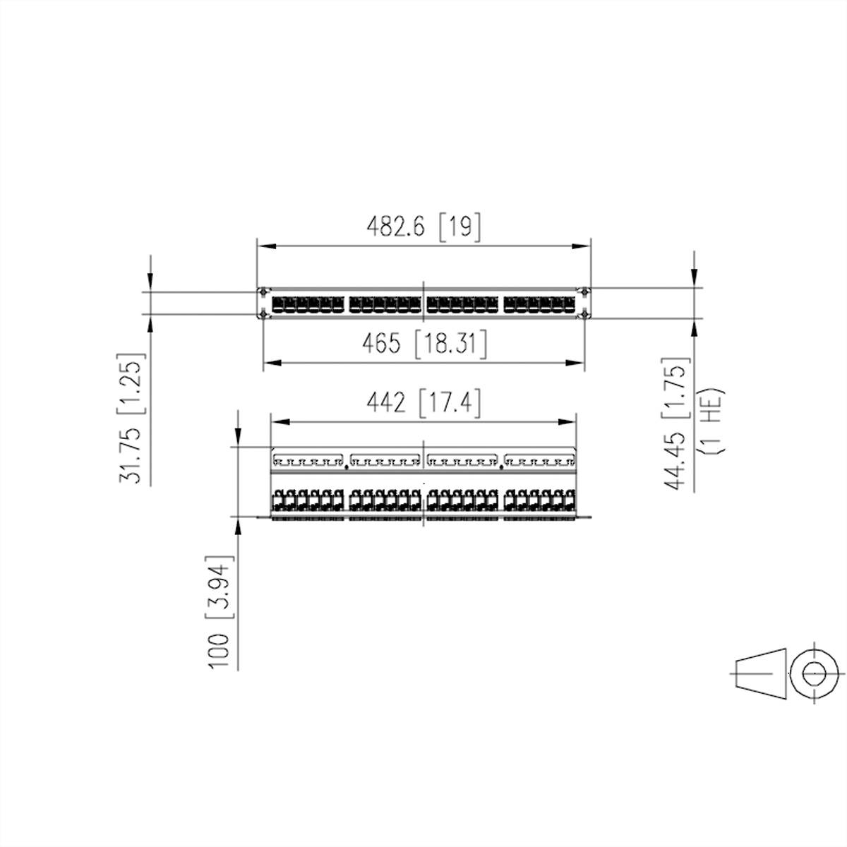 METZ CONNECT C6Amodul 24 Port 180°M 1HE, silberfarben-1