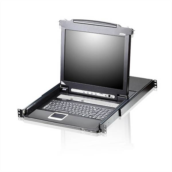 ATEN CL5708N 48cm-LCD KVM Switch, USB-PS/2,VGA, 8Ports, DE-Layout