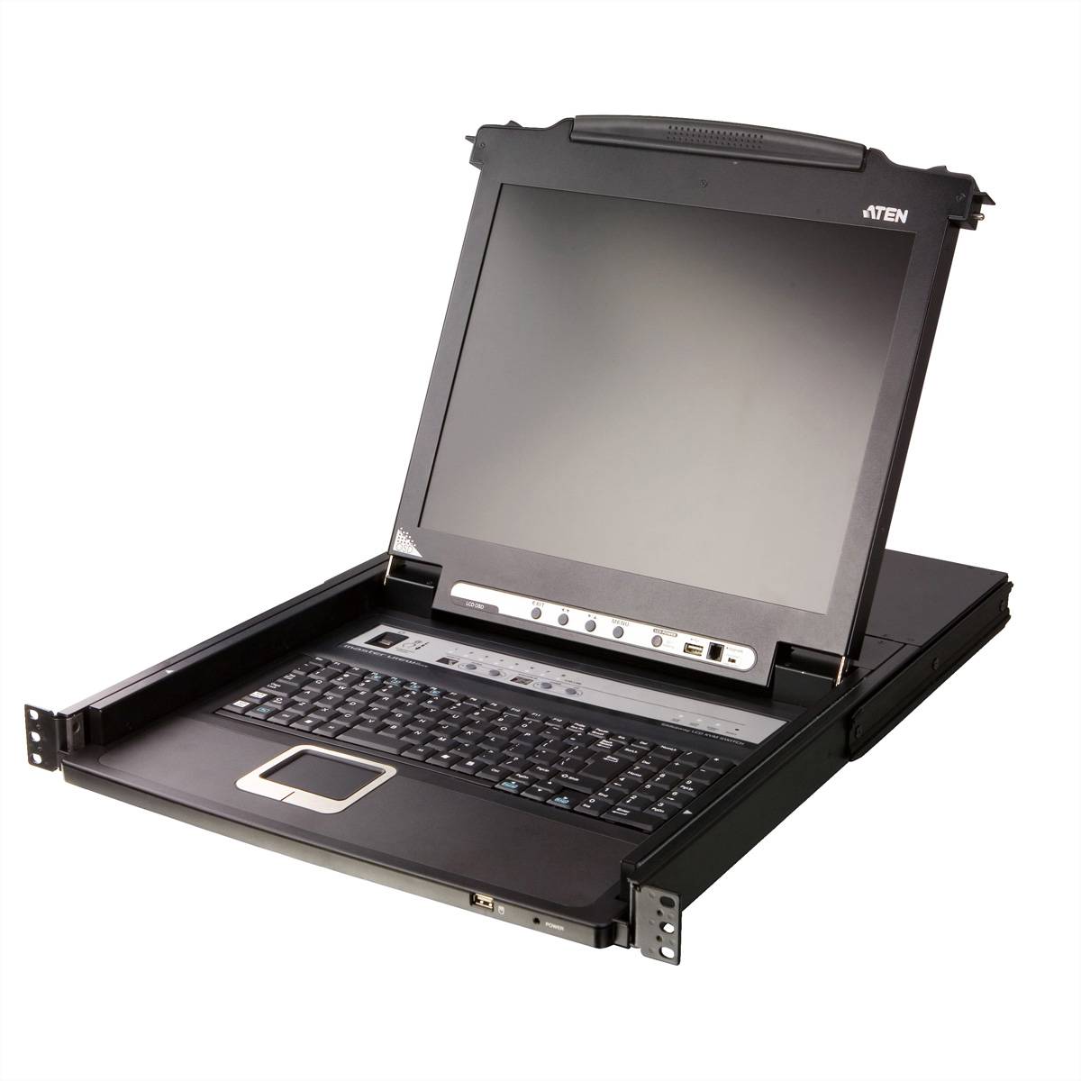 ATEN CL5708MW UK KVM-Switch 8-Port 17,3"-LCD SingleRail (PS/2-USB VGA) UK-Layout-0