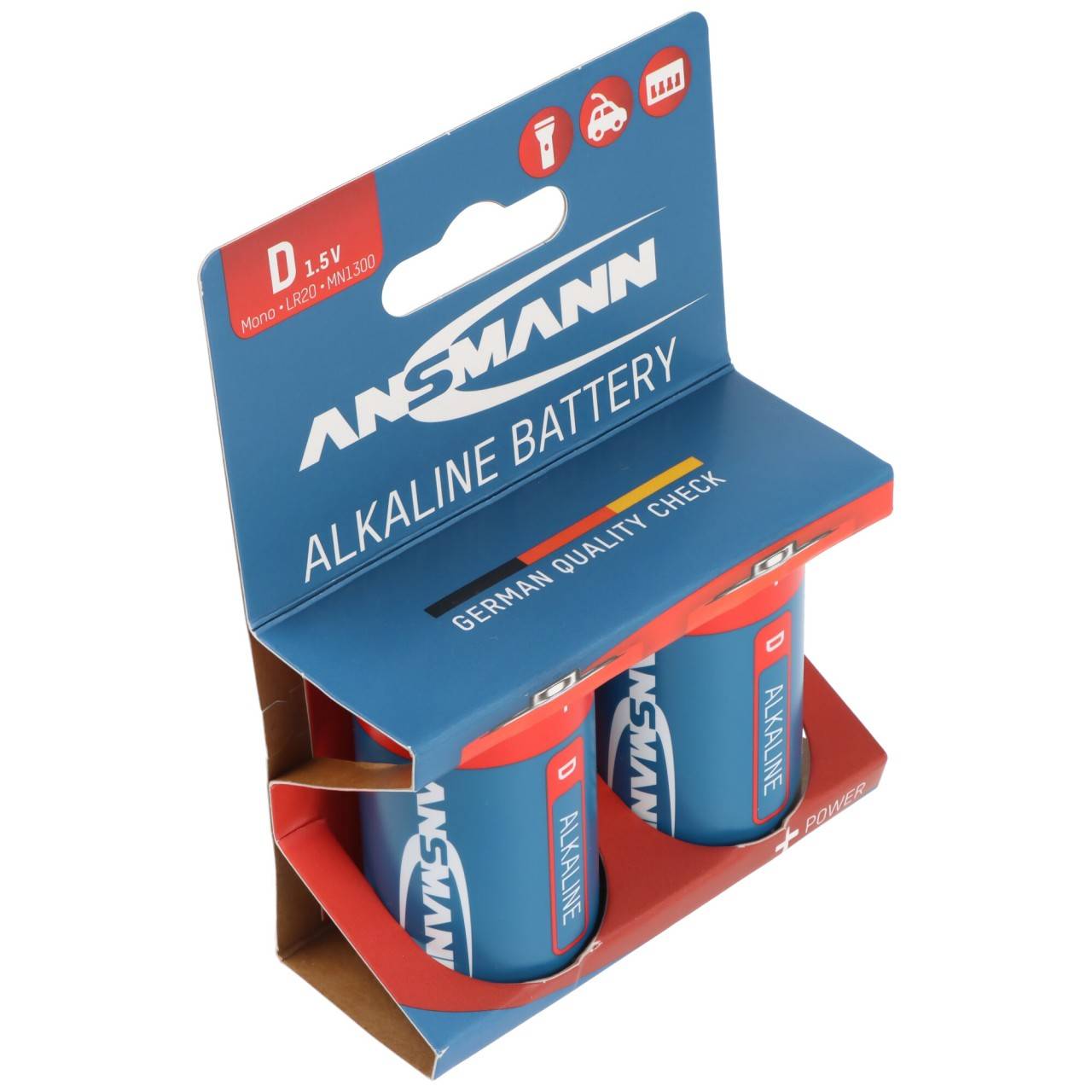 Ansmann Alkaline Mono D, LR20 Batterie, 1,5V, 2er Papierblister-2